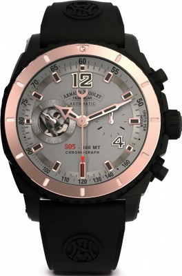 Armand Nicolet S05 Black D.L.C.18kt Gold Chronograph Automatic D714AQNGSGG4710N watch picture