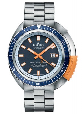 Edox HydroSub Automatic Diver Limited Edition Chronometer 80201 3BUO BU watch picture