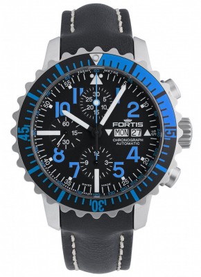 Fortis Aquatis Marinemaster Chronograph Blue 671.15.45 L.01 watch picture