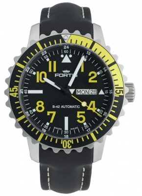 Fortis Aquatis Marinemaster DayDate Yellow 670.24.14 L.01 watch picture